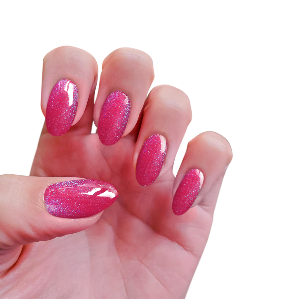 Hot pink gel manicure by NailzbyJay